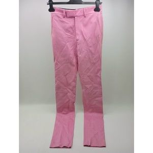 Gucci Women's Pink Bubble Gum French Plonge Leather Pants Size 40 IT